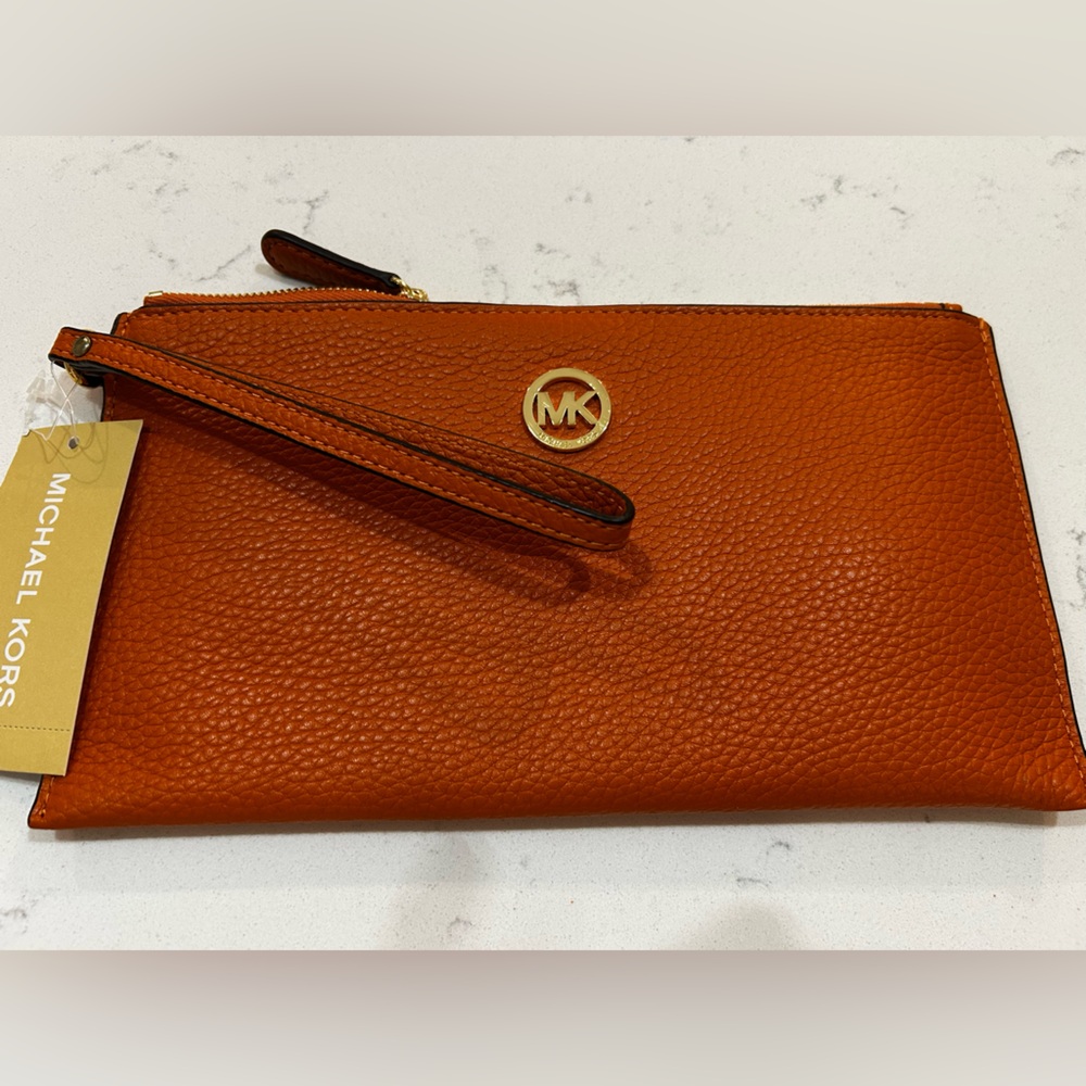 Michael by Michael Kors Leather Clutch